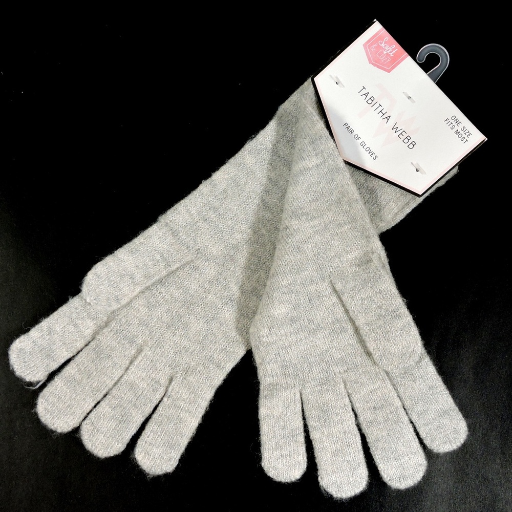 TABITHA WEBB ⚜ WOMEN'S GREY CASHMERE WINTER GLOVES